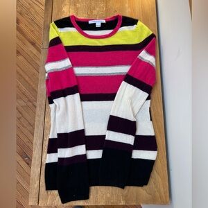 DVF 100% cashmere Multicolor Striped Sweater
